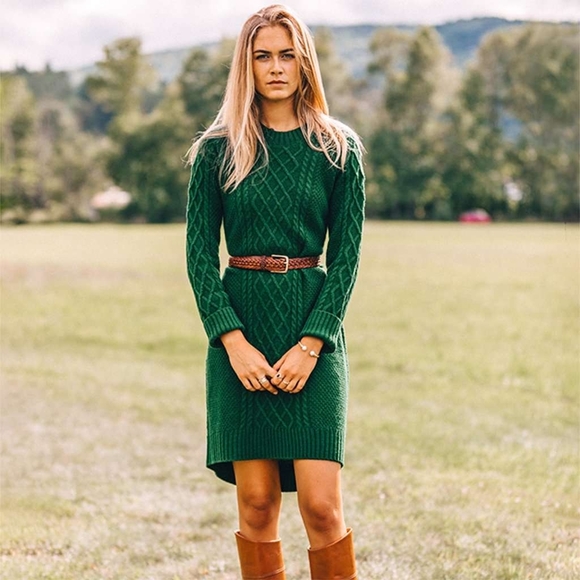 Kiel James Patrick Dresses & Skirts - NWOT | Kiel James Patrick | Evergreen Knit Long Sleeve Dress